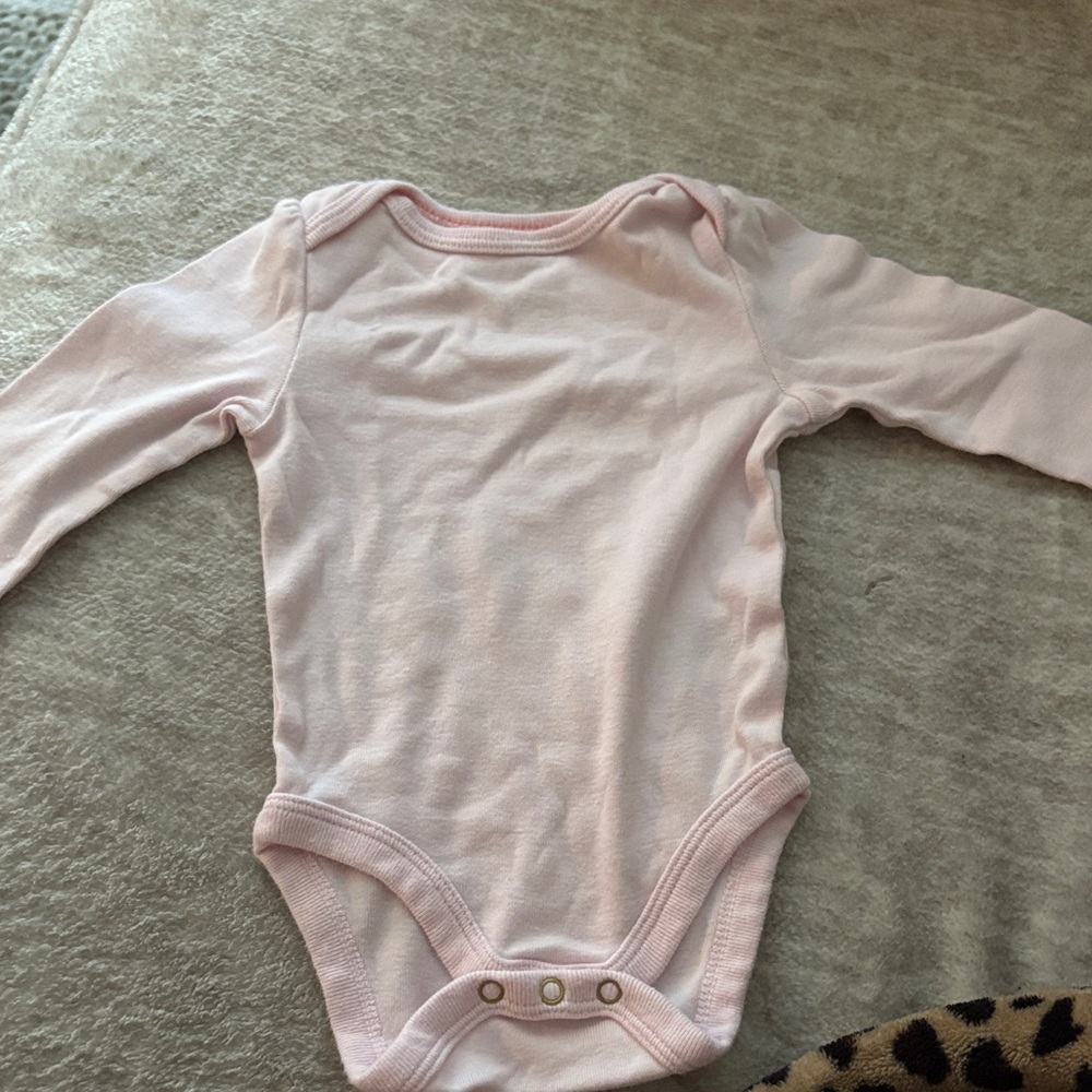 Cloud Island Light Pink Long Sleeve Bodysuit